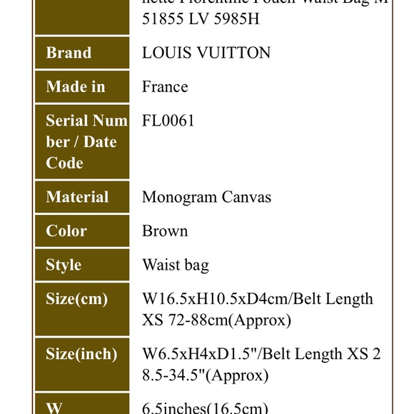 Auth Louis Vuitton Monogram
Pochette Florentine Pouch
Waist Bag M51855 - Picture 14 of 15